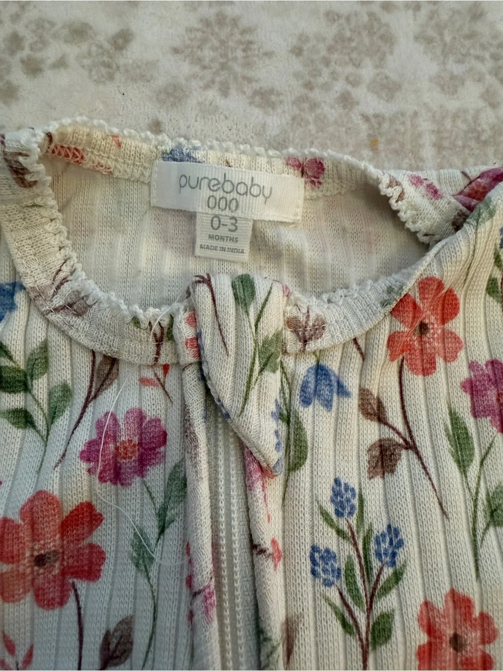 Purebaby floral wear easy